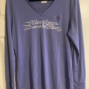 Harley-Davidson Lavender V-Neck Top